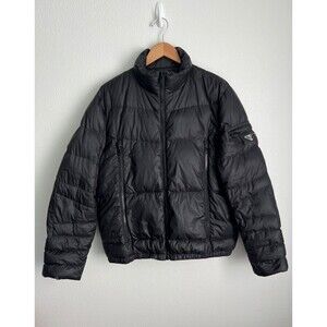 Prada Men's Black Feather Down Puffer Jacket Size Medium